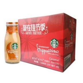 Starbucks 星巴克 星冰乐咖啡饮料 焦糖味 281mlx6瓶 64.5元(128.9，买1送1)