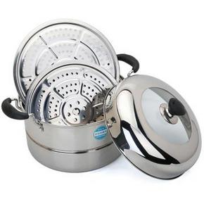 MAXCOOK 美厨 不锈钢复底双蓖蒸锅 34cm 99元包邮(119-20)