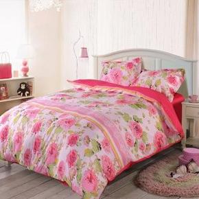 花花公子 全棉斜纹四件套 蒂芙尼 1.8米  109元（209-100，另有1.5米）