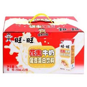 旺旺 花生牛奶饮料 250ml*12包 利乐装礼盒 16元