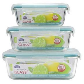 乐扣乐扣 LLG445S909 格拉斯耐热玻璃保鲜盒3件套 59.4元(99，2件6折)