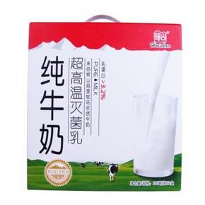 辉山（huishan）超高温灭菌纯牛奶250ml*12礼盒装 25元