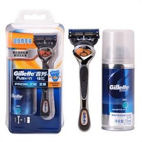 吉列 锋隐 致顺超值尊享装 1刀架1刀头+1剃须啫喱 62.5元包邮