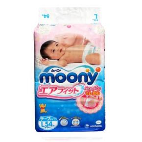 手机端：日本原装进口 尤妮佳moony 纸尿裤 L54片 57.4元(69.9，499-100)