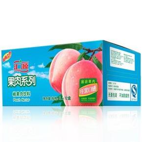 汇源 桃果肉果汁1Lx12盒 整箱装 70.8元(100.8-30)