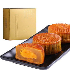 部分地区：百草味 月饼糕点 广式月饼80g/盒 1元