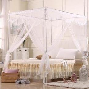 华东：普拉达 三开门不锈钢落地式宫廷蚊帐  1.8米床 54.5元(109，199-100)