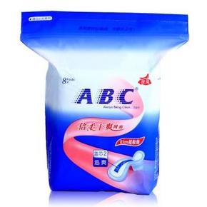 ABC 超极薄 干爽网面 卫生巾 280mmx8片 3.9元(限购3件)