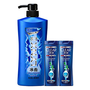 凌仕 男士醒体沐浴露冰击600ml+清扬洗发露100mlx2瓶 24.5元(49元2件)