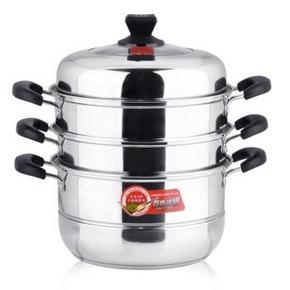 炊大皇 WG16331 多功能不锈钢三层蒸锅28cm  折74.5元(149，199-100)