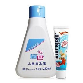 手机端： 施巴儿童洗发液250ml+贝利达儿童草莓牙膏50ml 68元(83-15)