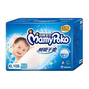 MamyPoko 妈咪宝贝 瞬吸干爽纸尿裤XL108片 男/女均有 136元包邮