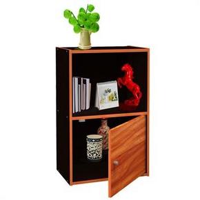 双箭 SJ-1700 瑞斯得 两层带门 收纳柜 黑胡桃  39元