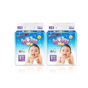 LaCUTE 乐可爱 纸尿裤 S72x2包 （N84*2）119元(139-20券)