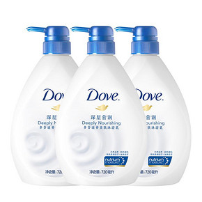 限地区：Dove 多芬 深层营润滋养美肤沐浴乳720mlx3瓶 49.9元(99.8-50)