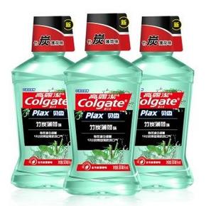 高露洁(Colgate) 贝齿竹炭薄荷 漱口水 500ml×3瓶 48元