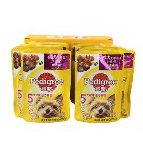 宝路 成犬鲜肝妙鲜包100gx12包x3件+怡亲 成犬牛肉蔬菜妙鲜包110gx12包x2件 102.4元(202.4-100)