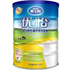 雅士利 优怡中小学生高钙成长奶粉900g克罐装 49元(98，买1赠1)