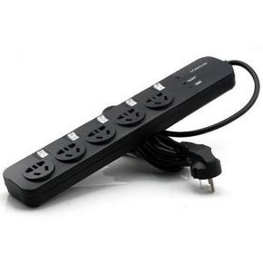 手机端：声缪斯 GM-SE5N3+ 守护大师 银护防雷 3米5位插座  39元