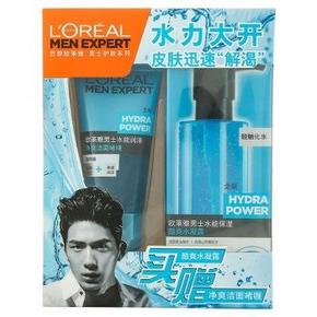欧莱雅 水能劲爽洁面啫喱50ml+水能水凝露120ml 59元（109-50）
