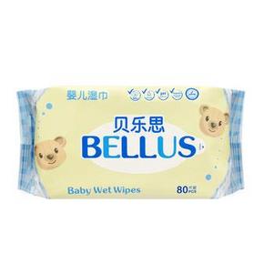 贝乐思  婴儿柔软手口湿巾80片*4包 19.8元包邮(买1送1)