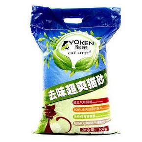 超爽猫砂#怡亲 强去味除臭低粉尘膨润土结团猫砂10kg  9.9元包邮