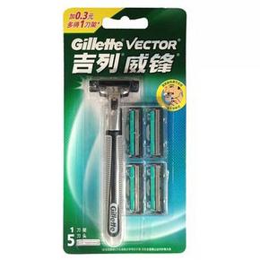 吉列 威锋旋转双层剃须刀 1刀架+5刀头 12.9元包邮