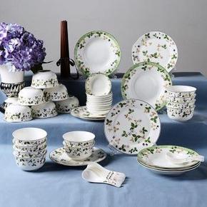 剑林 景德镇陶瓷 56头韩式餐具套装 甜莓 99.9元(199.9-100)