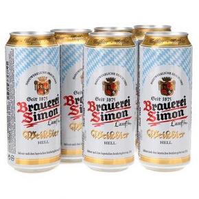 德国 Kaisersimon 凯撒西蒙小麦白啤酒500mlx6听 折25元(49，199-100)