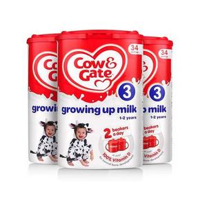 Cow&Gate 英国牛栏 婴幼儿奶粉 3段 900克x3罐 269元包邮（289-20券）