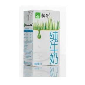 蒙牛 纯牛奶 1L 6.9元