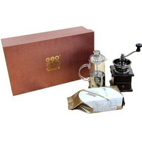 GEO 吉意欧 臻选礼盒(磨豆机+法压壶+咖啡豆)+凑单 100元(200-100)