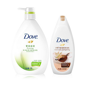 Dove 多芬 深层营润滋养美肤沐浴乳1000ml+香草300ml 28元