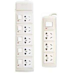 鸿雁 ZDD55G5+ZDD31G3 5位2米分控开关+3位1.8米总控开关 插座 29.9元