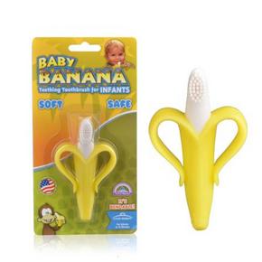 手机端：香蕉宝宝 baby banana 硅胶婴儿牙胶牙刷 约25元(49，199-100)