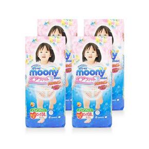 Moony 尤妮佳 女宝宝专用拉拉裤 XL38片*4包 296元包邮