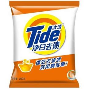 微信端：汰渍 净白去渍洗衣粉260克 1元(限购20件)