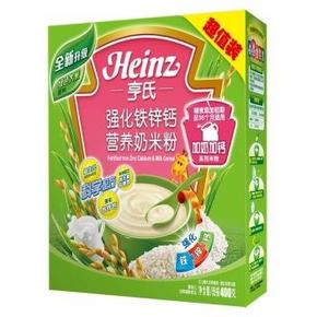 亨氏 (Heinz) 铁锌钙奶营养米粉超值装 1段400g 17.8元