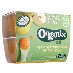 微信端：欧格( Organix) 有机苹果和雪梨泥4x100g  9.9元