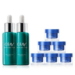 OLAY 玉兰油 水感透白净瑕精华露40mlx2支+水漾动力弹嫩睡眠面膜14gx6瓶 238元(338-100)
