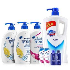海飞丝 清爽去油洗发水750mlx2瓶+洗发水750ml+舒肤佳沐浴露1.5L等 139元包邮