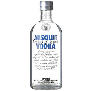 手机端：ABSOLUT VODKA 绝对伏特加 原味700ml+凑单品 79.9元包邮(99.9-20)