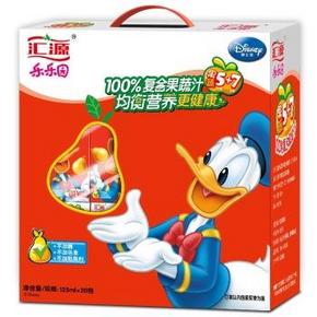 汇源 100%梨果蔬汁 125mlx20盒  21.9元