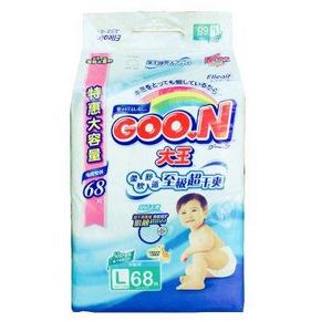 限地区：GOO.N 大王 维E系列 纸尿裤 L68片 108元包邮