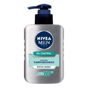 Nivea 妮维雅 男士净油精华亮肤洁面炭泥150ml 22.3元(44.5，买1送1)
