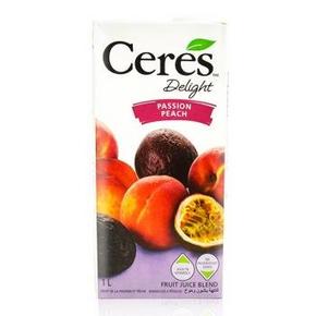 手机端：喜瑞 CERES 百香果蜜桃混合果汁1L*12盒 折50元(99.9，199-100)