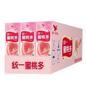统一 蜜桃多饮料250mlx24盒 整箱 21.9元