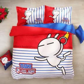 LOVO 罗莱家纺 全棉缎纹印花四件套件 1.8米 279元(299-20券)