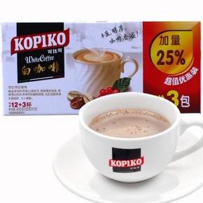 印尼进口 KOPIKO 可比可 白咖啡12包+3杯450g 19.9元(日常40+)