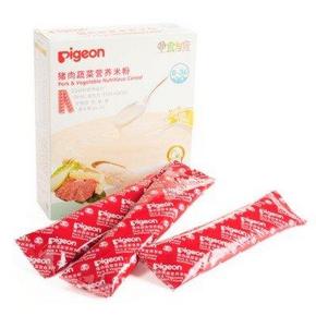 贝亲(Pigeon)猪肉蔬菜营养米粉200g  9.9元